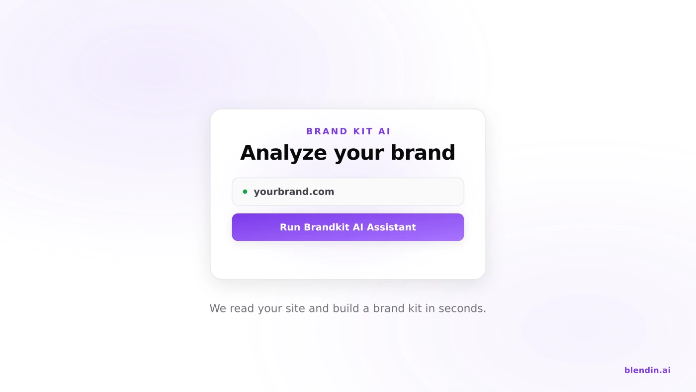 Analyze your brand: paste a URL and build a brand kit in seconds